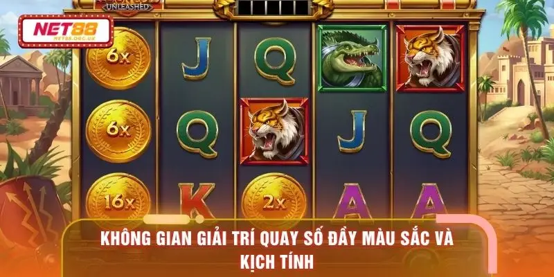 Không gian giải trí quay số đầy màu sắc và kịch tính